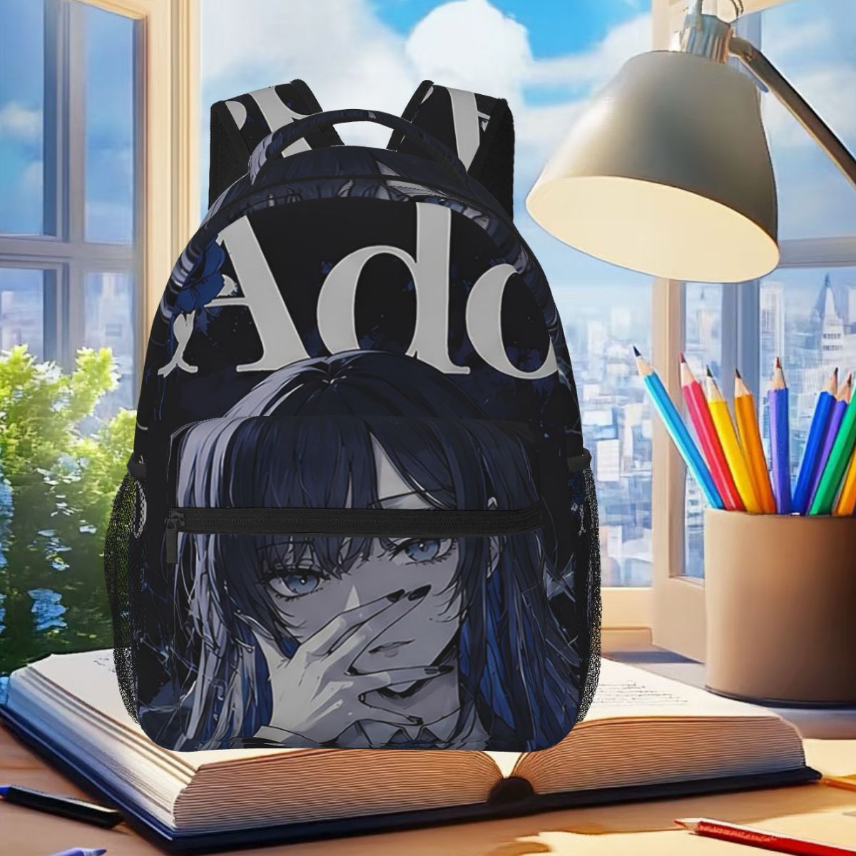 Backpacks - อาโด เวิลด์ ทัวร์ ฮิบาน่ากระเป๋าเป้สะพายหลังนักเรียนชายหญิงกระเป๋าหนังสือกระเป๋านักเรียนเด็กกระเป๋าสะพายแล็ปท็อปสำหรับผู้ชายผู้หญิง