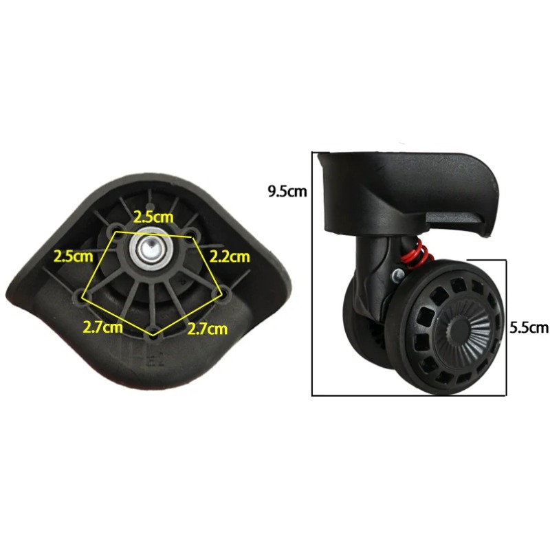 Silent Replacement Luggage Wheels - ล้อกระเป๋าเดินทางสำรอง ล้อรถเข็นอเนกประสงค์ ล้อเงียบ ทนต่อการสึกหรอ อุปกรณ์เสริมกระเป๋าหนัง อะไหล่เปลี่ยนกระเป๋าเดินทาง