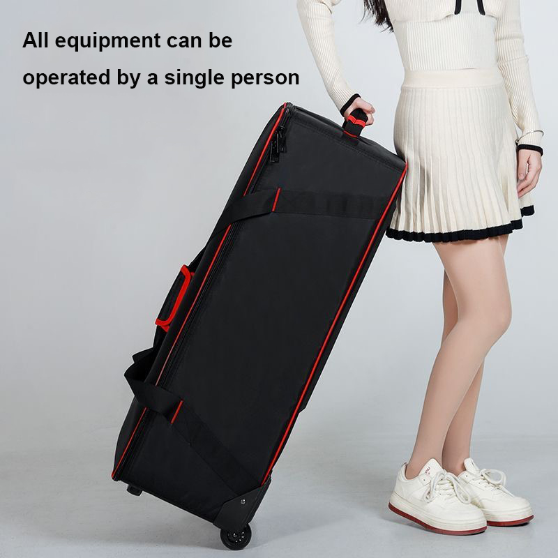 Foldable Rolling Luggage Bag - ชุดไฟแฟลชสตูดิโอระดับมืออาชีพ พร้อมกระเป๋าเดินทางแบบมีล้อขนาดใหญ่/กลาง/เล็ก สำหรับอุปกรณ์ถ่ายภาพ