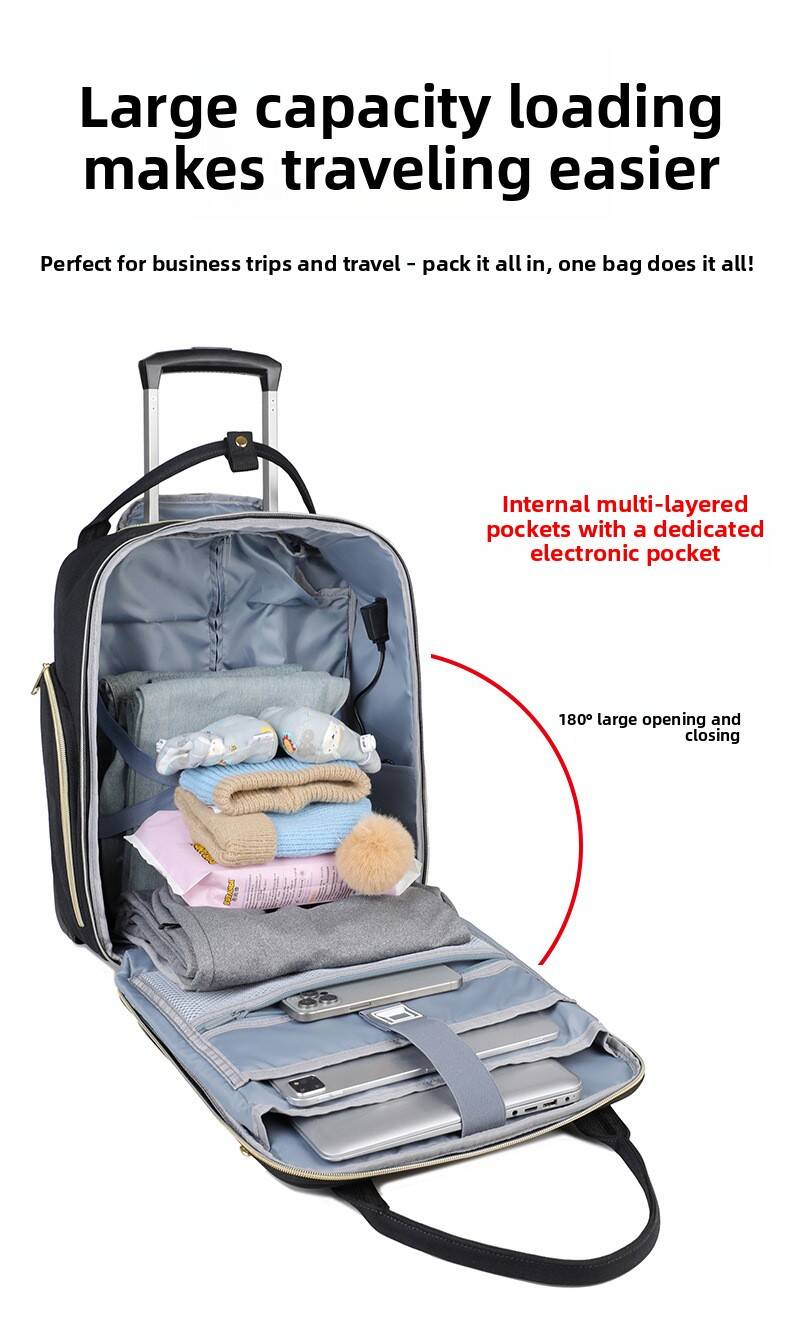กระเป๋าเดินทางแบบมีล้อสำหรับผู - Foldable Rolling Luggage Bag บทวิจารณ์และราคา