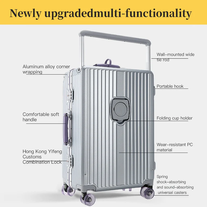 กระเป๋าเดินทาง MIGEBAO โครงอะล - Aluminum Frame Carry On Luggage บทวิจารณ์และราคา