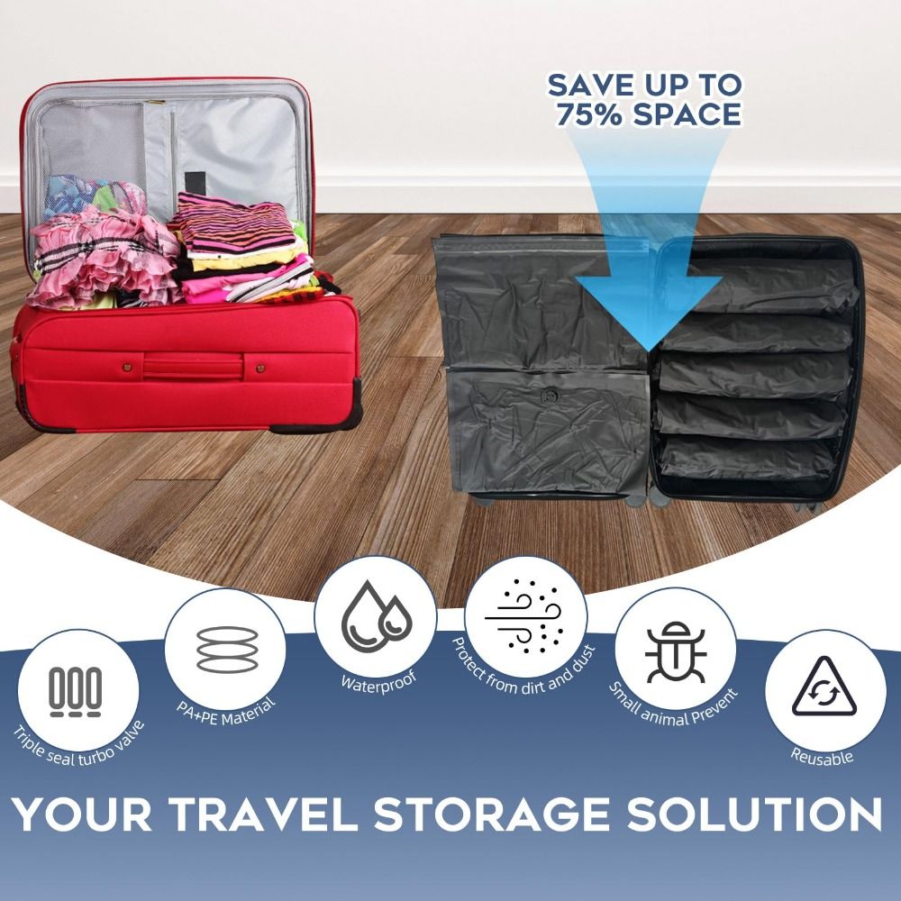 ถุงสูญญากาศแบบม้วนมือ ใช้ซ้ำได - Luggage บทวิจารณ์และราคา