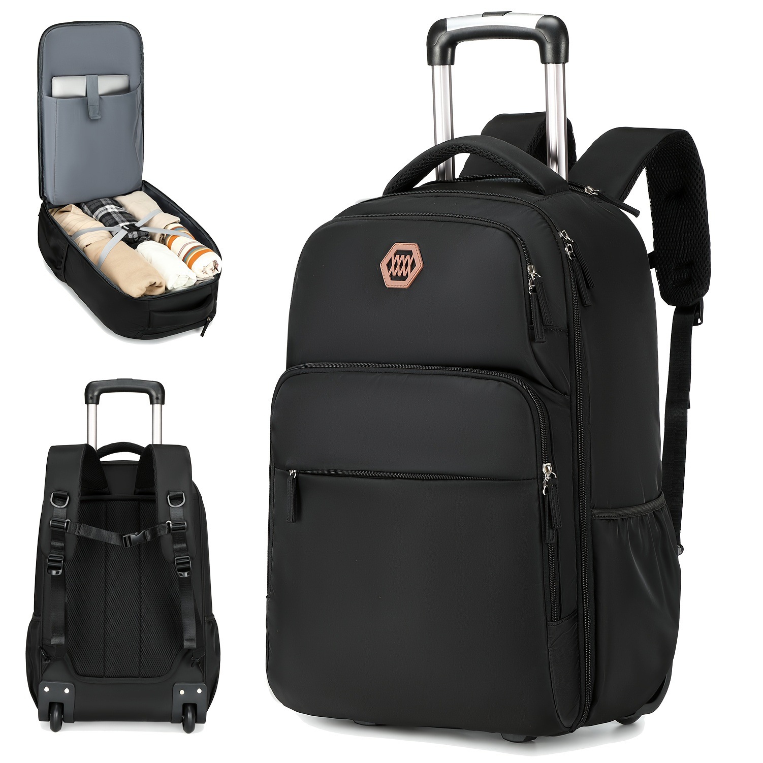 กระเป๋าเป้สะพายหลังแบบมีล้อ ขน - Foldable Rolling Luggage Bag บทวิจารณ์และราคา