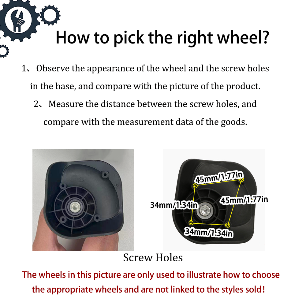 ล้อกระเป๋าเดินทางแบบหมุนเงียบ  - Silent Replacement Luggage Wheels บทวิจารณ์และราคา