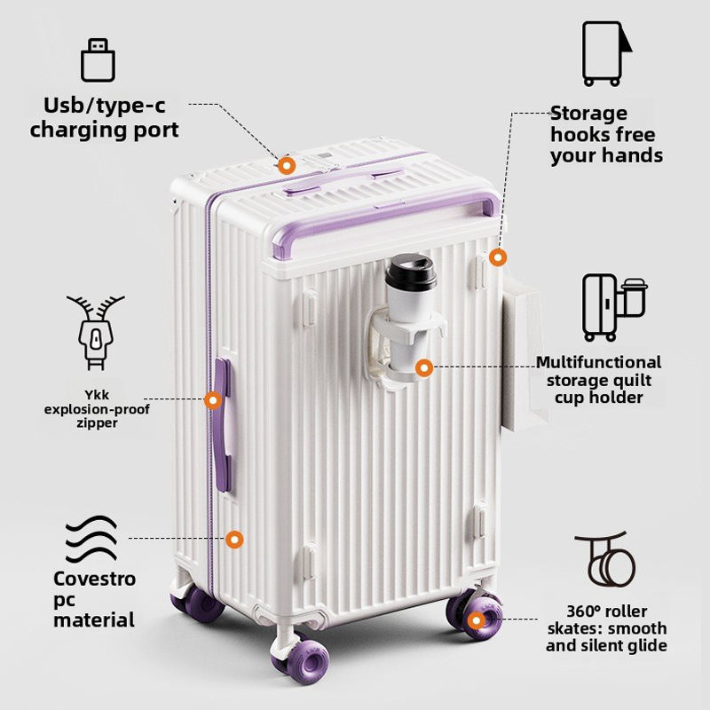 กระเป๋าเดินทางแบบมีล้อลาก ขนาด - Spinner Wheel Rolling Suitcase 20 Inch บทวิจารณ์และราคา